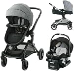 Système de voyage Graco Modes Nest, combo poussette et siège d'auto 3-en-1 avec siège d'auto Lite SnugRide SnugLock 35 Elite, orienté vers l'arrière de 1,8-16 kg (4-35 lb), Nico