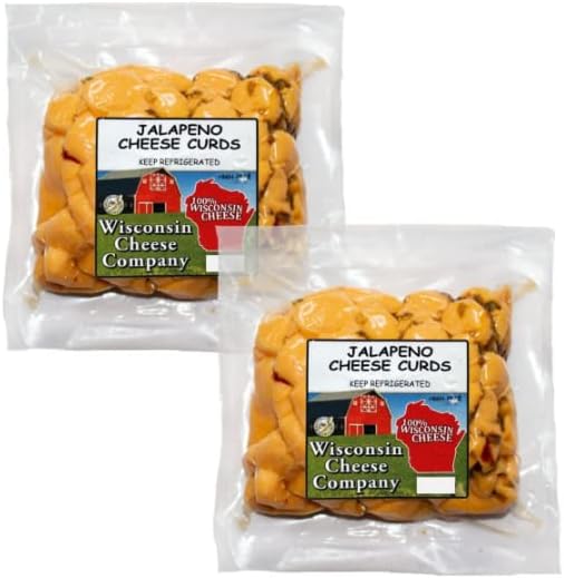 - Wisconsin Cheese Company - 100% Wisconsin Jalapeno Cheddar Cheese Curds 10 oz. (Pack of 2)