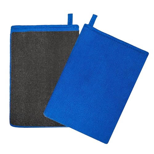 Tidy Monster Clay Mitt for Car Detailing Medium Grade Clay Bar Mitts for Paint Decontamination Remove Overspray Water Spots Tree Sap Rail Dust & Surface Contaminants 2 Pack Blue