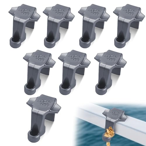 Cendasun Boat Fender Clips,Pontoon Boat Fender Clips for Square Rail,Quick Release Hangers/Adjustable Boat Bumper for Docking Ideal for Boat Docking (8PCS)