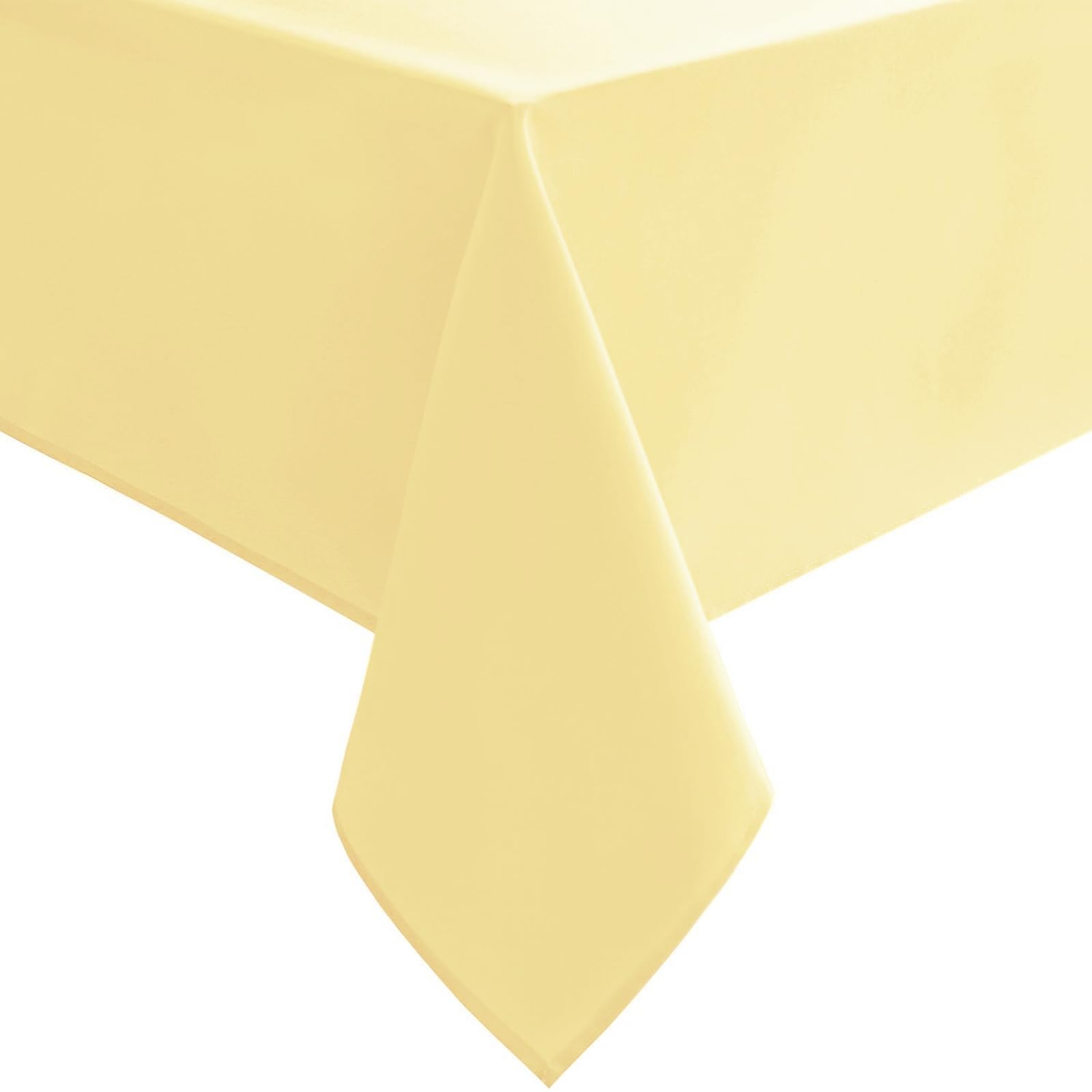 Hiasan Light Yellow Rectangle Tablecloth - 30 x 60 Inch - Waterproof & Wrinkle Resistant Washable Fabric Table Cloth for Dining, Party and Outdoor use โ image 1