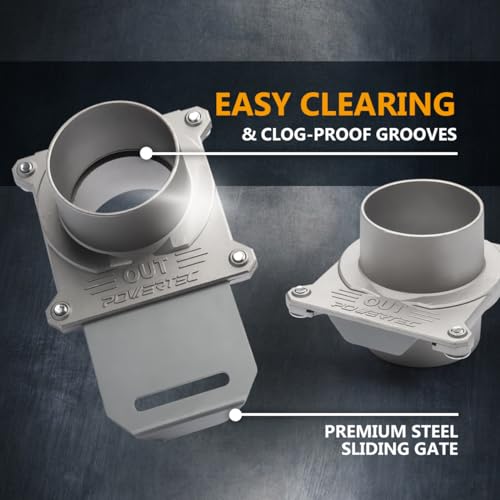 Image of POWERTEC 70325 Blast Gate 2-1 /2 Inch, w /Anti Clog and Air Leak Seal for Dust Collection