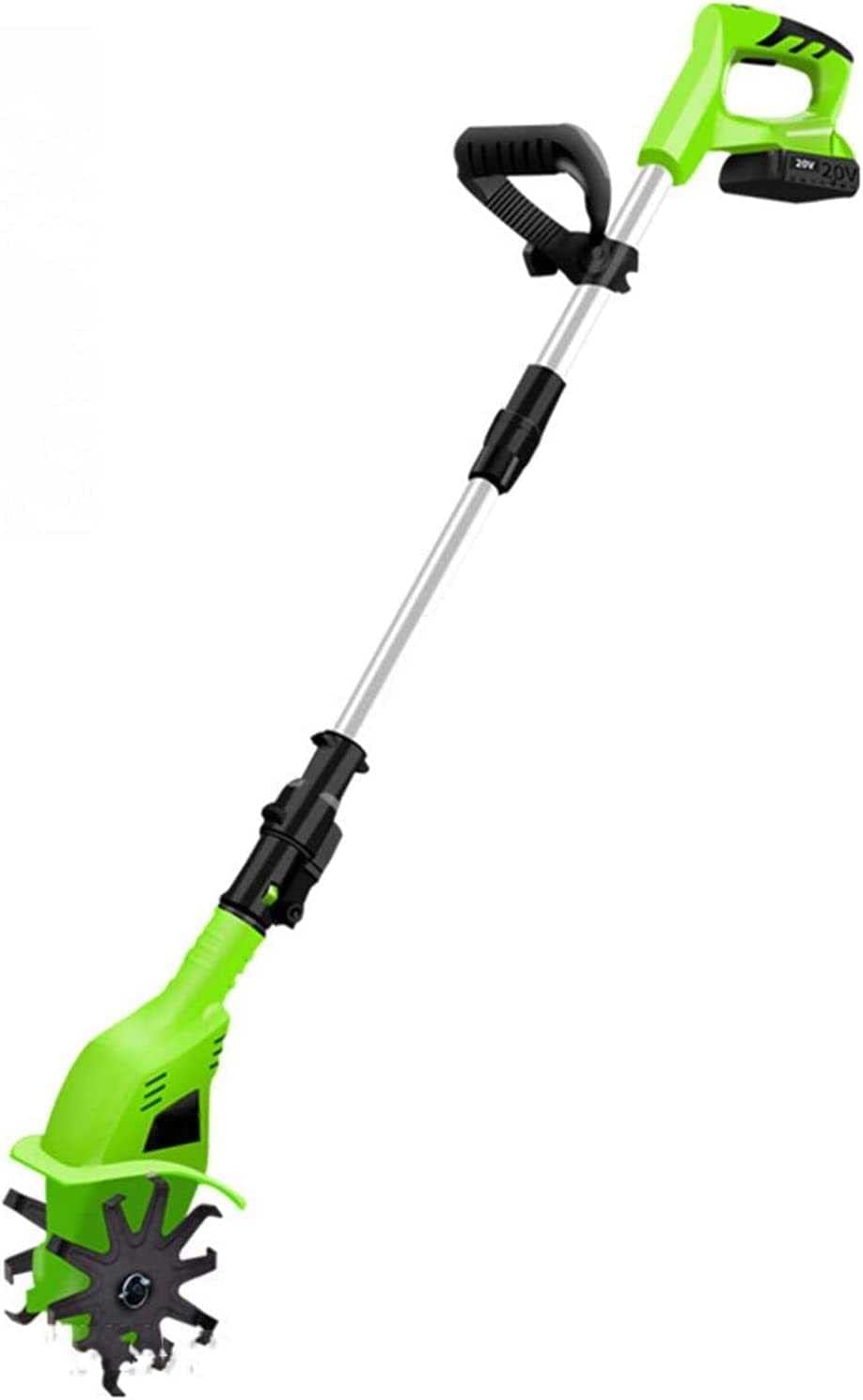 Motoazada Rotavator Plegable,Motoazada Elctrica con batera Recargable y Cargador,Profundidad De Labranza 25cm,Ancho De Arado 10cm,Motocultores De Bajo Ruido,para Jardn Csped Patio