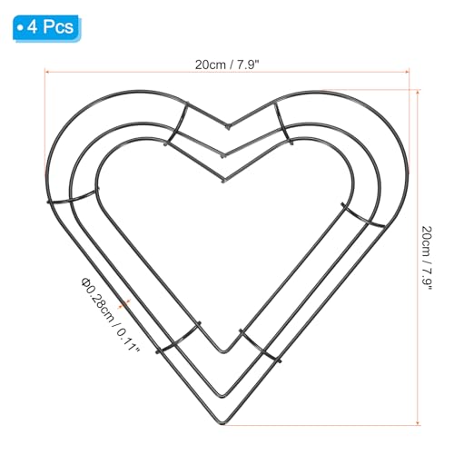 Anneaux Attrape-Rêves Forme Cœur 8 Pouces | Solution Facile pour Loisirs Créatifs Maison - 3