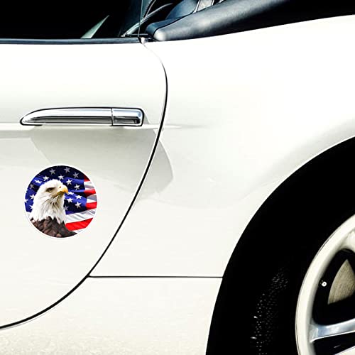 American Flag Eagles Car Stickers Eagle Us Flags Car Decals Logo Circular Bumper Stickers Fits Car Truck Motorcycle Hood Decal Bonnet Side Birds Hawk Eagle Stickers Window Decals For Vehicles Emblem Badge Auto Car Graphics 5.12Inch #TOP2