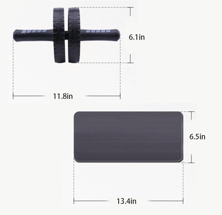 Miniatura 2 de Rueda de rodillo abdominal, 2 tipos de rodillos abdominales sin ruido, fácil de montar, equipo de entrenamiento de abdominales para entrenamiento de