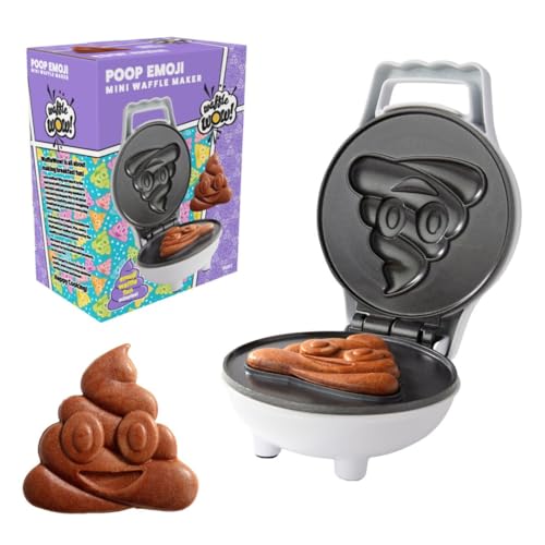 Poop Emoji Mini Waffle Maker- Xmas Breakfast Fun for Kids, Santa Cookie...