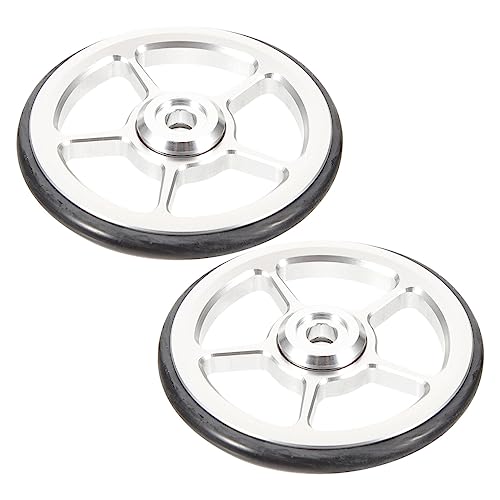GAROZATION Ruedas De Repuesto Para Bicicleta Plegable De Ruedas Extendibles Multiuso Accesorios Resistentes Para Uso Diario En Bicicletas Plegables Color Plateado