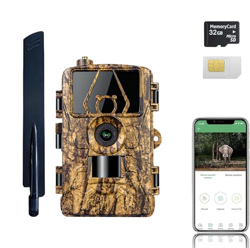 ZYJDGNNY Cámara Fototrampeo 4G 60MP con Aplicación
