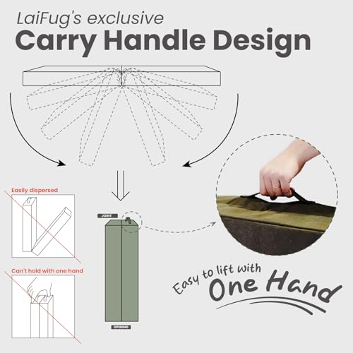 Image of Laifug Foldable Waterproof Dog Bed for Large Dogs - Outdoor Orthopedic Dog Bed with Washable Removable Cover, Pet Mattress with Handles, Army Green, (44 x 32 x 3.5, inches)