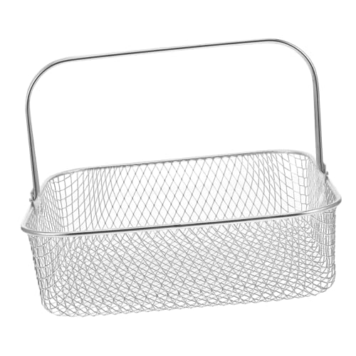 Gatuida Cesta De Malla Para Freidora De Aire Hornear Silicio Freír Reemplazo Cesta De La Freidora Accesorios Para Freidoras Largo Cesta Freidora Cestas De Freidora Pasador Acero Inoxidable