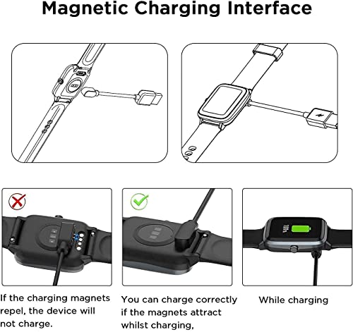 Image of CERLINK Smartwatch USB All Type Charging Charger Compatible with Boat, Fire Boltt, Noise, Dizo, beatXP, Fast-Track & All 2 Pin Charger Watches (Cable Only)