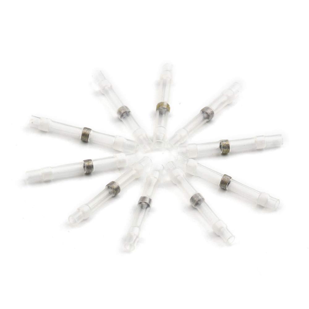 Lot de 10 connecteurs de bornes étanches pour fils électriques - 1,5 mm - Blanc