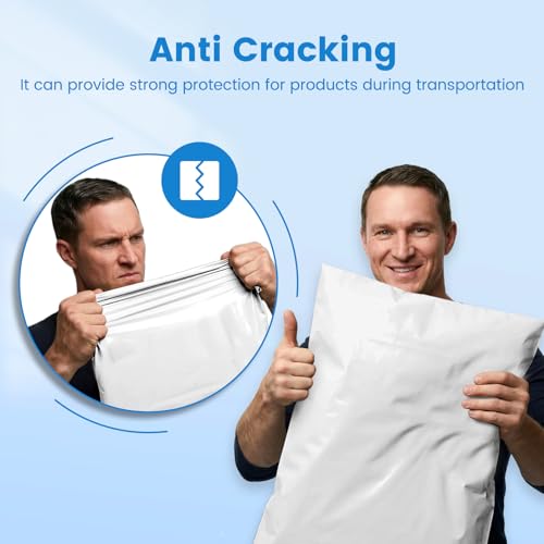 Image of Metronic Poly Mailers 19x24 500PC Large Shipping Bags for Business White | Heavy Duty Shipping Envelopes Bulk Strong Adhesive Self-Seal Poly Mailing Bags packaging bags for E-Commerce Online Sellers