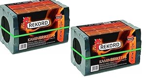 Braunkohle Kaminbriketts Heizprofi - hoher Energiegehalt dadurch sehr hohe Wärmeabgabe 2x10 kg