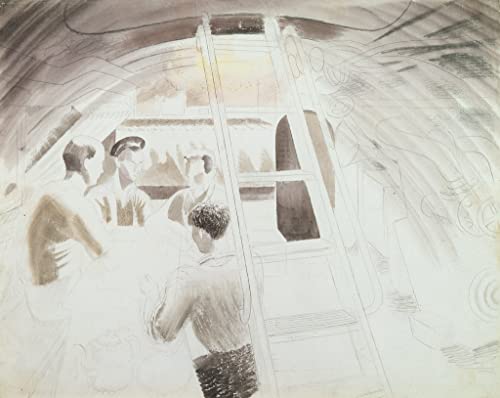 Toile Eric Ravilious Men at Break poster 50x70 cm pour habiller un mur vide sans reflets