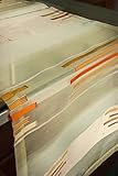 40cm breit 135 cm lang Tischläufer (2Stk.) gelb, orange, ca.40x135cm, Organza-Grund, Querstreifen mit Scherli-Effekten