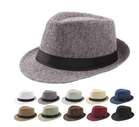 SARITE Fedora Panama Hat for Men & Women (Black) 2