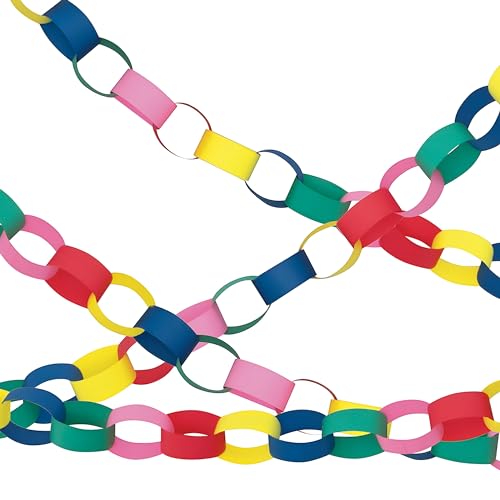 Vibrant DIY Colorful Paper Chain Garland Kit - 1 Pc. - Perfect for Parties, Events & Home Décor