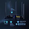 Tenda WiFi 6 Gaming Router, AX3000 Dual Band Gigabit Wireless Router for Home, Long Range Coverage with 5 * 6dBi High-Gain Antennas, High Speed with 4 Gigabit Ports, Support WPA3, VPN(RX12Pro)