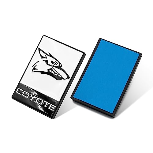Image of 2PCS Custom Coyote Logo Decal Fits for Car Or Truck Fender Side Tailgate Rear Trunk Sticker Emblem Badge (White)
