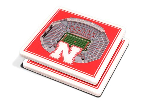 YouTheFan NCAA Nebraska Cornhuskers 3D Stadium Drink Coasters