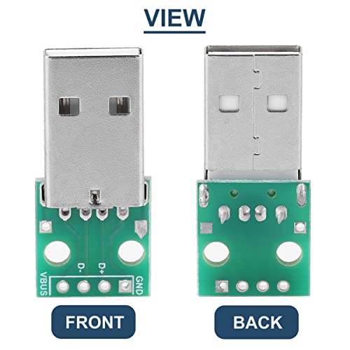 DAOKAI 10 Pcs USB 2.0 Maschio a DIP Adattatore
