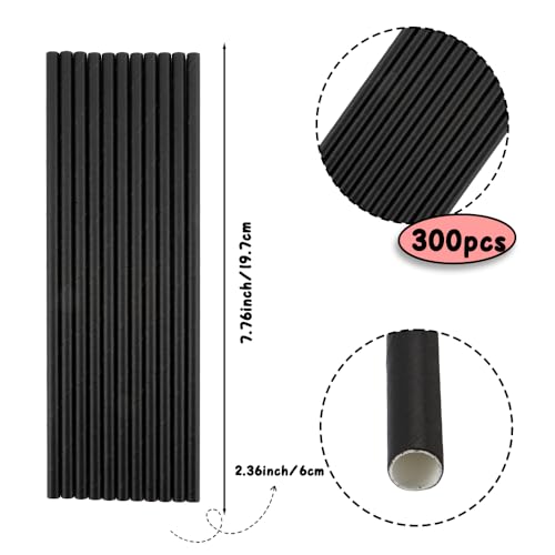300 Pitillos de Papel Negro Biodegradables miniatura 2