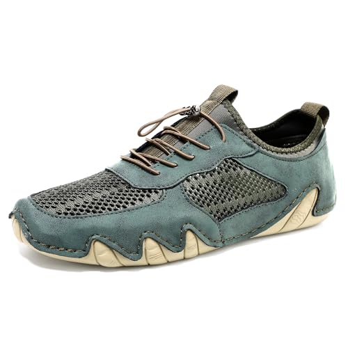 Image of Driving Shoes for Men Breathable Mesh Men's Casual Shoes Slip On Fashion Comfortable Handmade