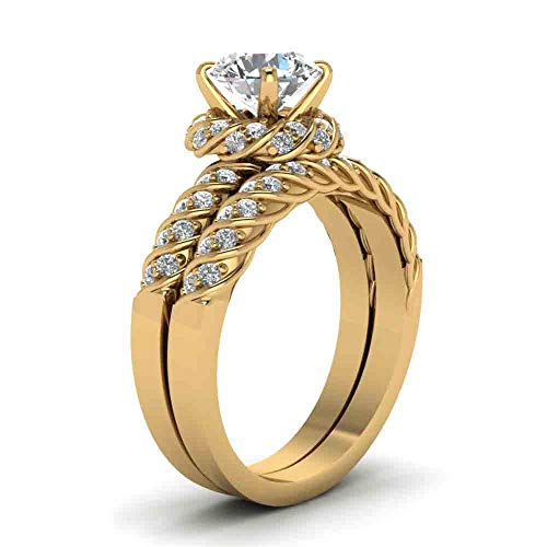 ringheart Couple Rings Matching Ring CZ Yellow Gold Plated Women Wedding Ring Sets for Him and Her Rings4