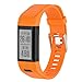 KOMI Bracelet de montre compatible avec Garmin Vivosmart HR+, bracelet de rechange en silicone pour Garmin Vivosmart HR Plus (orange)