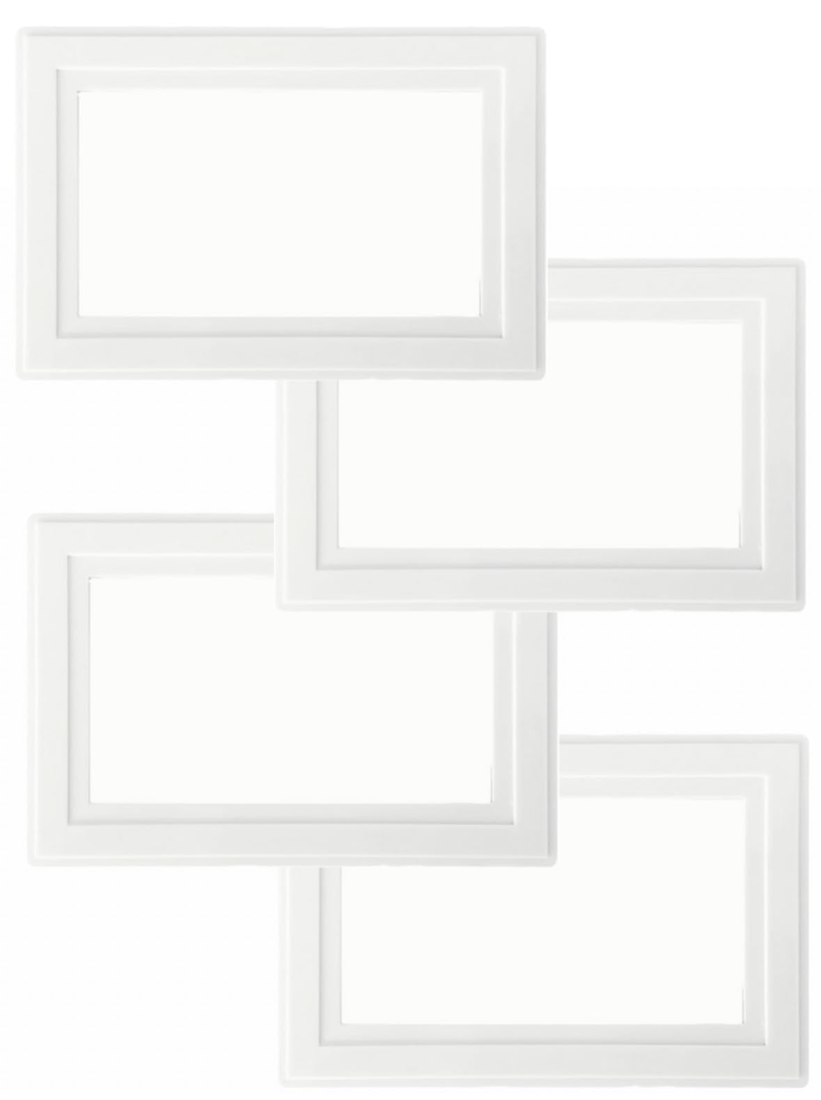 Cambridge Lifestyles White Finger Plate for 2 Gang Socket Surround Double Light Switch Protection Cover Pack of 4 Prevents Marks Easy Clean Durable Plastic