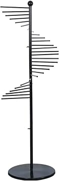 Spiral Rotating Clothes Hanger Scarf Holder Heavy Duty Display Stand with 30 Rods,Rack Floor Stand Portable with Design,Belt Shawl Scarves Organizer for Clothing Store Commercial Home