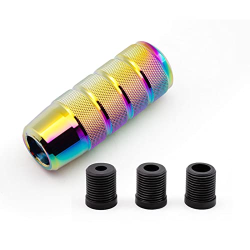Krtopo Dźwignia zmiany biegów samochodu, uniwersalna 9,5 cm aluminiowa gałka zmiany biegów do samochodów ciężarowych Motorsport ręczna gałka zmiany biegów z 3 adapterami 8 mm/10 mm/12 mm