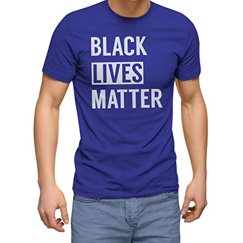 ZYDUVA Black Lives Matter Blu Reale Maglietta da
