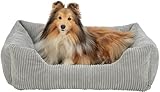 Trixie orthopädisches Hundebett Vital Jonna 60x50 cm in grau - hochwertiges Hundekissen mit Memory Schaum - Hundekorb für ältere Hunde - gelenkschonend und entlastend – 37263