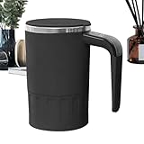 Taza de 380 ml, de acero inoxidable, recargable, con tapa para leche, té, proteína en polvo, bebida, hogar, cocina, oficina, viajes, camping, fiesta, Navidad, cumpleaños