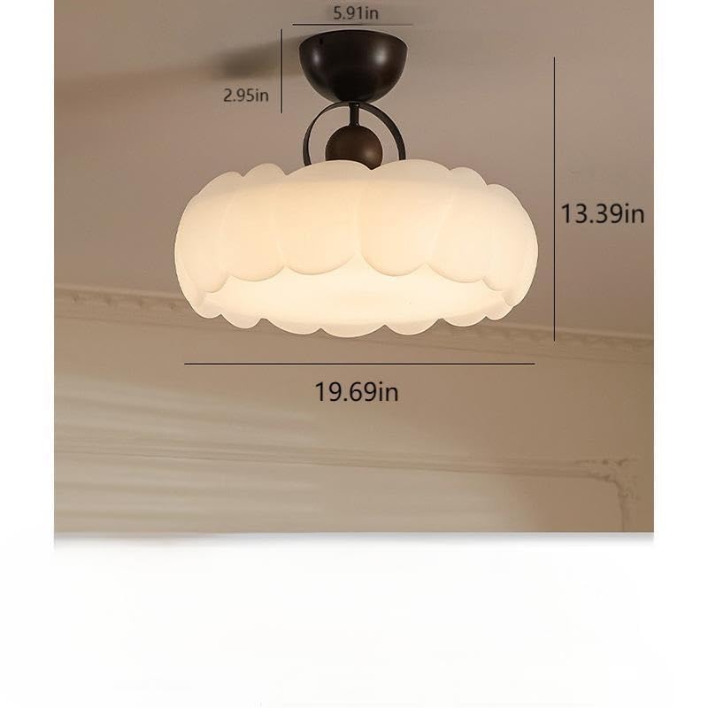 Éclairage de plafond clair LED plafonnier rond crème en acrylique réglable moderne - 6