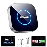 JESIMAIK CarPlay AIボックス UHDlite 車内で動画視聴 画面任意分割 Android13.0ワイヤレスアダプター CarPlay/Android Auto搭載 Appインストール 4GLITE通信 SIM/TFカードスロット 512GB拡張 GPS内蔵 SM6225高性能チップ アルミ合金筐体 ヒートシンク 高速 安定 自動接続 小型 98%以上車種対応可能 8+128G