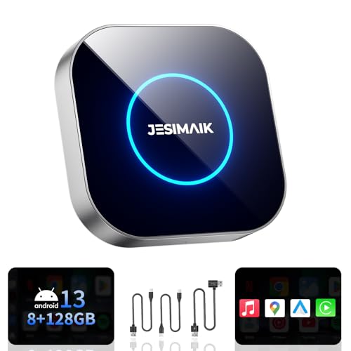 JESIMAIK CarPlay AI�{�b�N�X UHDlite �ԓ��œ��掋�� ��ʔC�ӕ��� Android13.0���C�����X�A�_�v�^�[ CarPlay/Android Auto���� App�C���X�g�[�� 4GLITE�ʐM SIM/TF�J�[�h�X���b�g 512