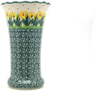 Polish Pottery Vase - Medium Fluted - Daffodil
