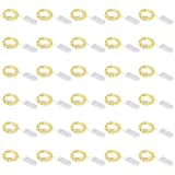 Carastek 30 Piezas Cadena de Luces con Pilas, 10 LEDs 1M Luces de Cadena Micro Cobre, Cadena Luces LED a Pilas, para Interiores, Navidad, Exteriores, Fiestas, Bodas, Blanco Cálido