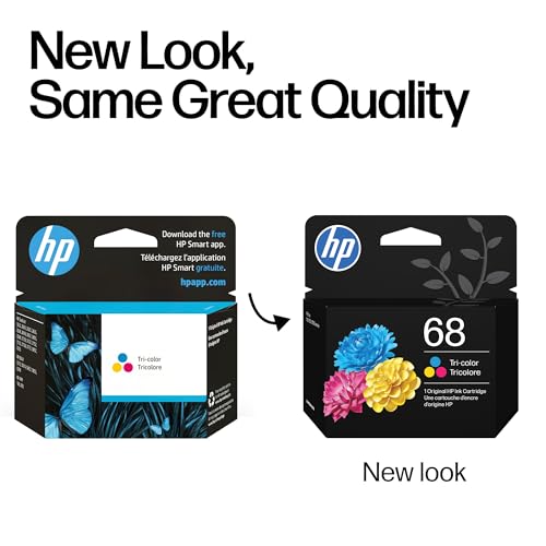 Image of HP 68 Tri-Color Ink Cartridge | Works with Envy 6100e, 6500e Series | 7FP20TN | Packaging May Vary