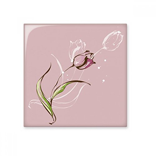Tulipe en céramique peinte à la main pour mur chic - 2