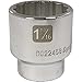 Dynamic Tools D022458 3/4" Drive 12 Point SAE Socket with 1-13/16" Standard Length, Chrome Finish