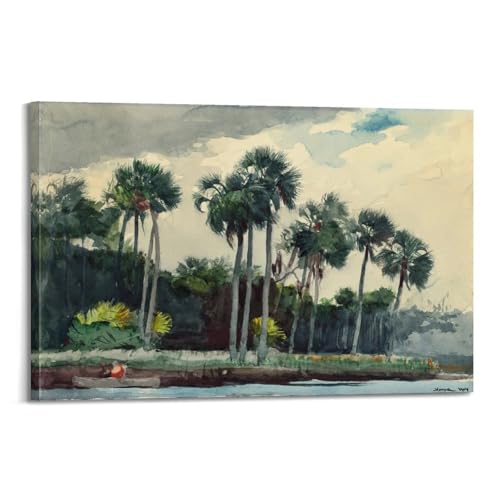 Affiche rouge Homosassa Florida de Winslow Homer pour décoration murale