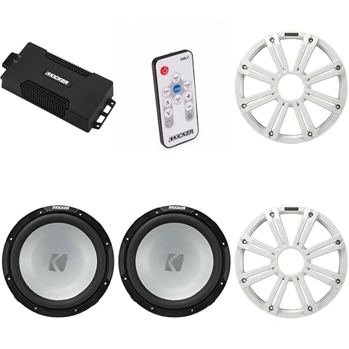 Kicker 48PXA6001 Weatherproof Powersport Mono Amp & (2) 12