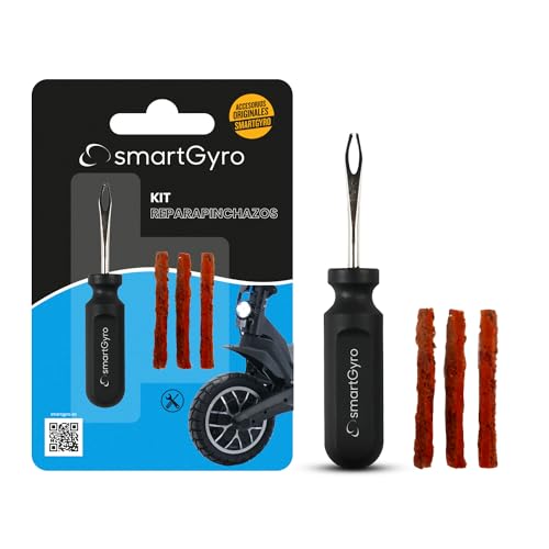 SMARTGYRO Kit Repara Pinchazos - Herramienta para Reparar Pinchazos de Ruedas Neumáticas Tubeless, Patinetes Eléctricos