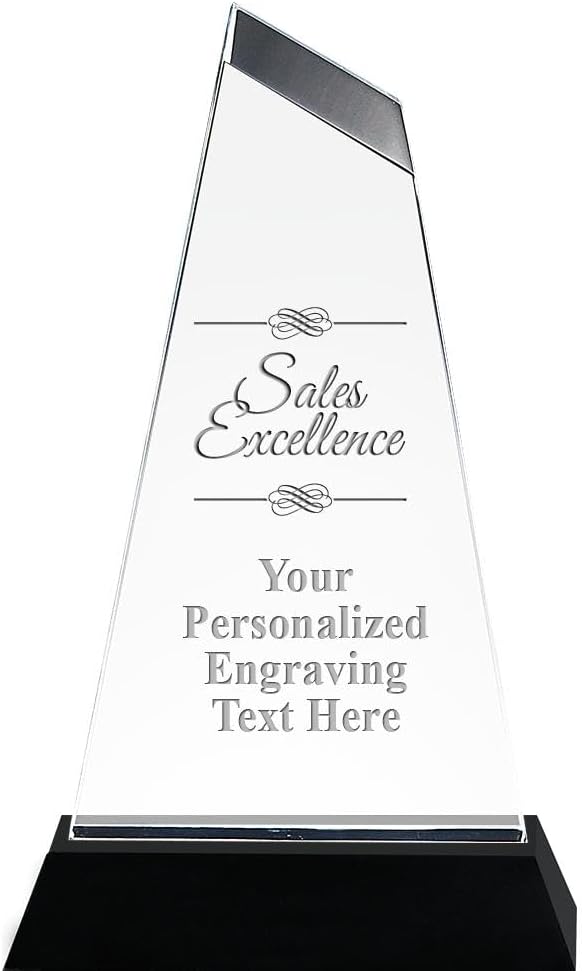 Personalized Corporate Award, 8" H Engraved Emperor Acrylic Trophy