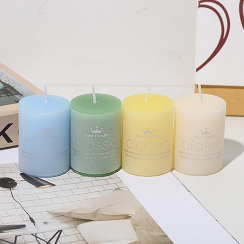 Oukeyi OUKEYI-2113 8 Pack Pillar Candles Scented, Smokeless Candle Candles, Lemon And Jasmine Candles 2X2 Inch Long-Lasting Clean Burning Candles thumb #3